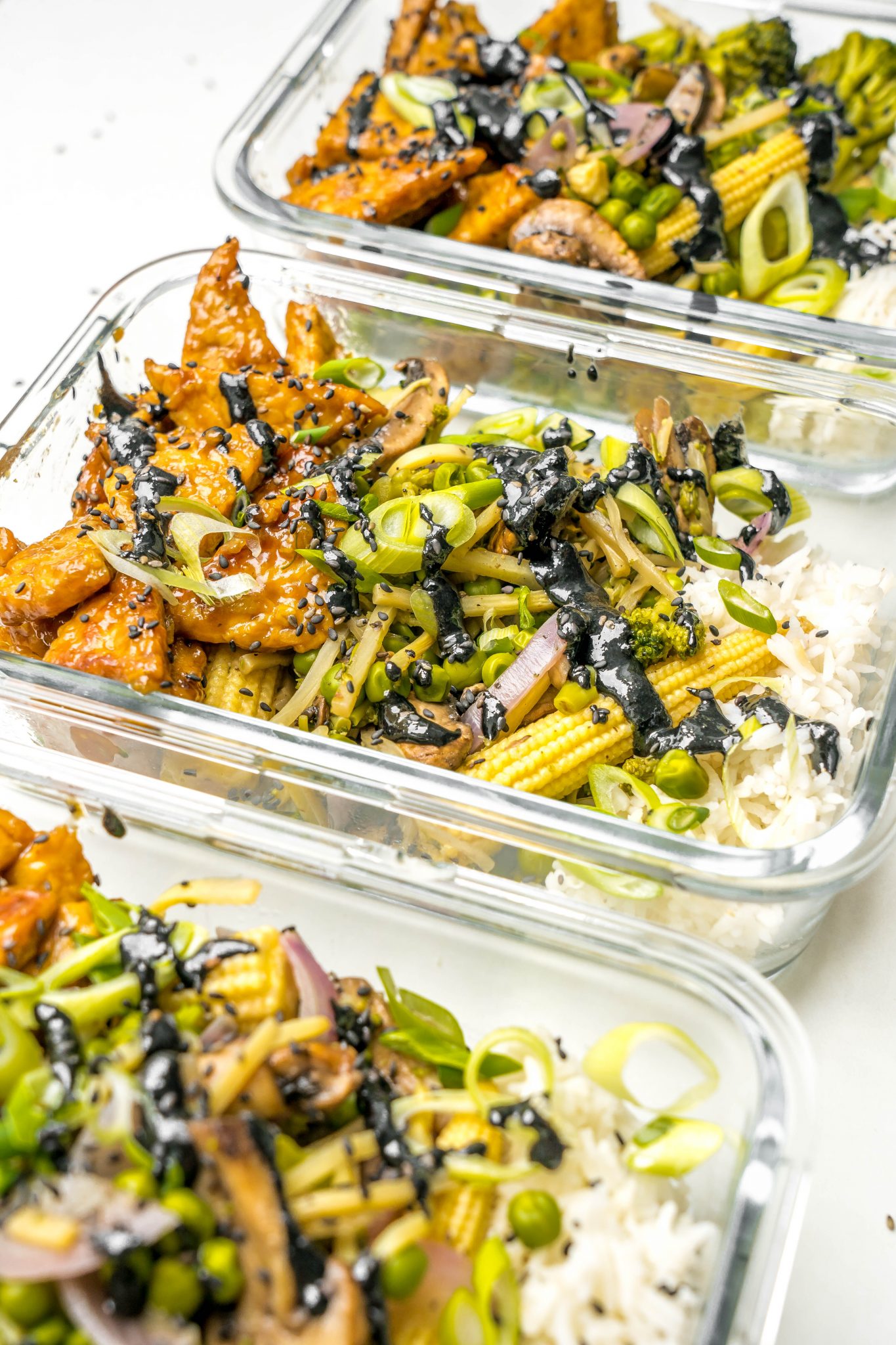 Teriyaki Tempeh Meal Prep Bowls