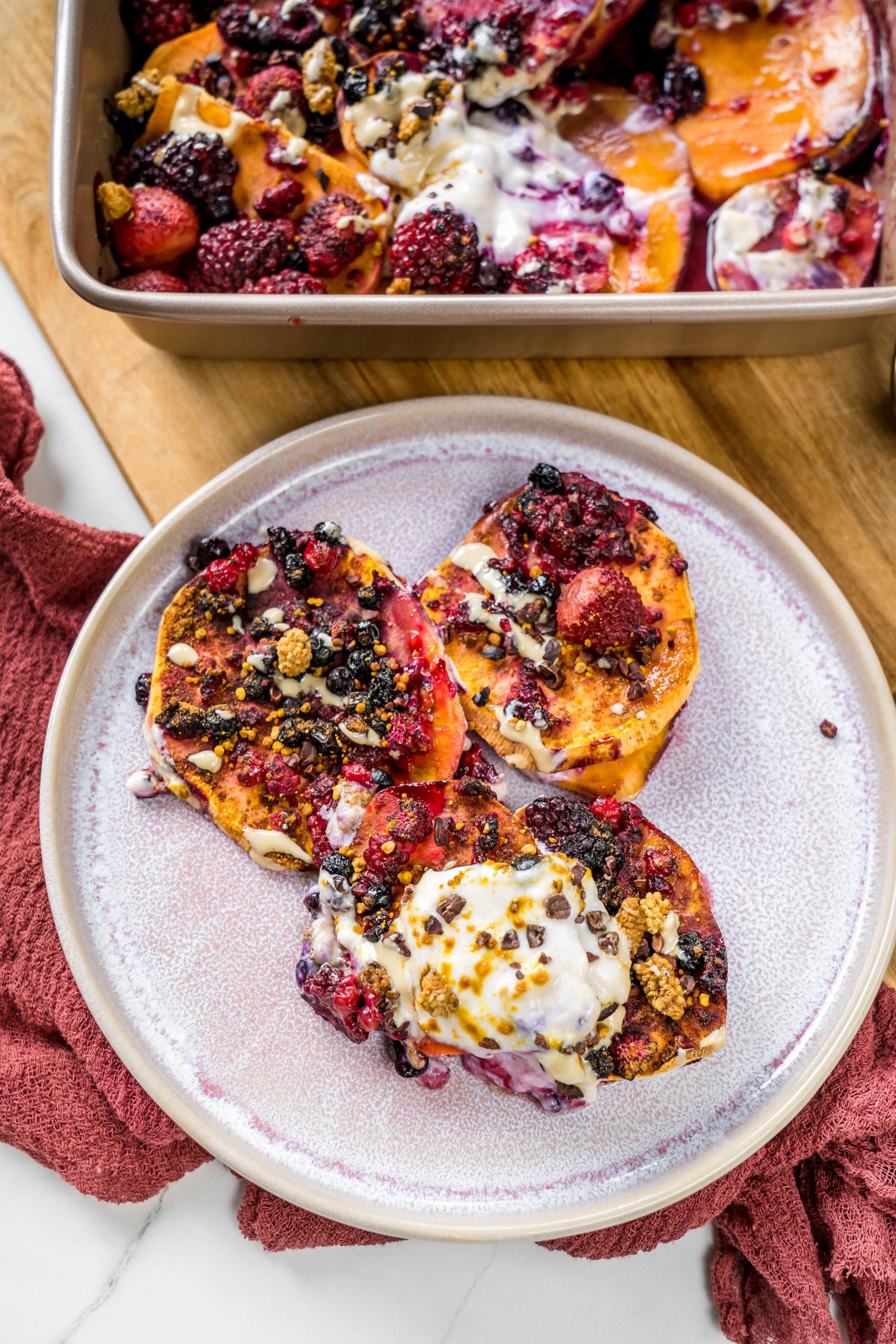 Süßer Süßkartoffel Auflauf